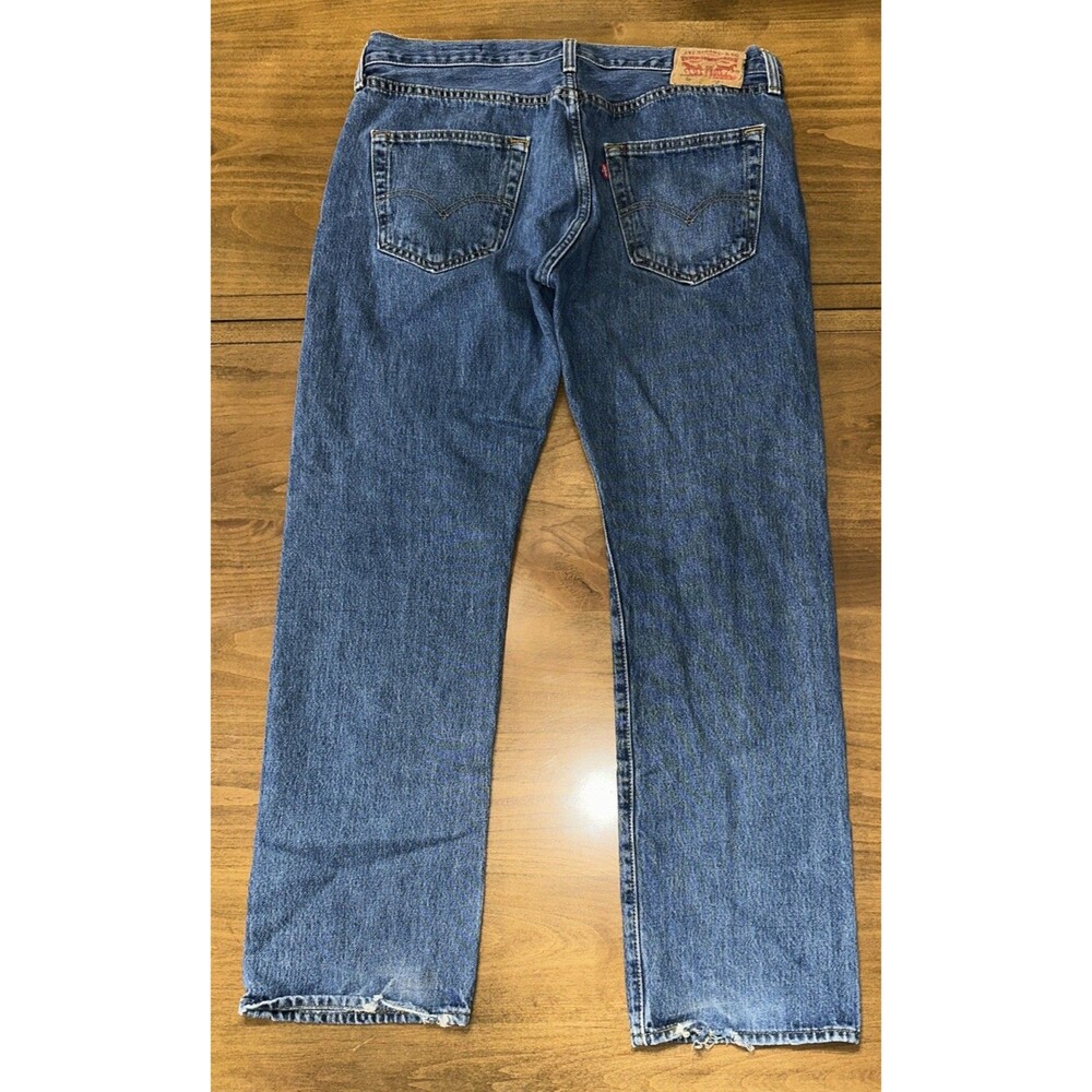 501 Original Fit Jeans Button Fly Medium Wash W34 L30 - Picture 7 of 15